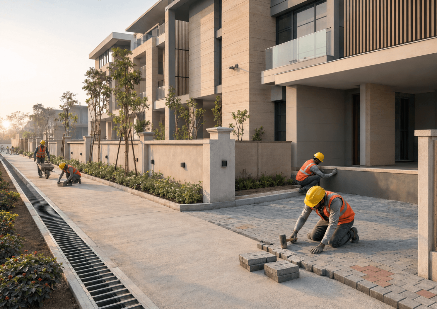 Generated image_ civil site finishing with skilled workers (1)